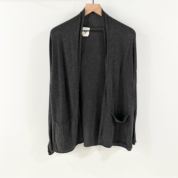 Billabong Sweaters - Billabong Open Front Pocket Cardigan Gray Size Small